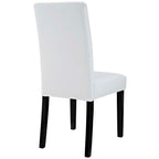 EEI-3323-WHI Confer Vinyl Dining Side Chair Set of 2 by Modway