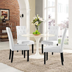 EEI-3324-WHI Confer Vinyl Dining Side Chair Set of 4 by Modway