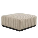 Modway Conjure 4-Piece Channel Tufted Upholstered Fabric Sectional Sofa by Modway-EEI-5788-BLK-BEI
