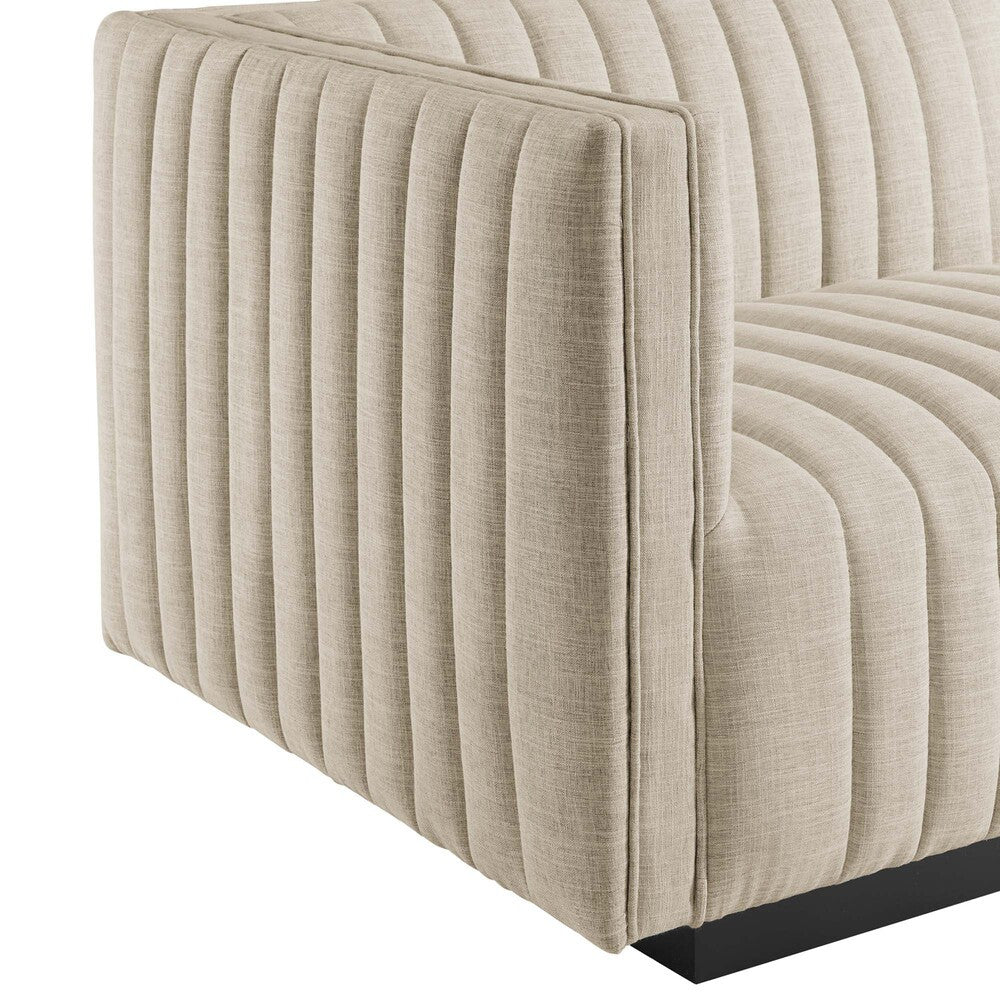 Modway Conjure Channel Tufted Upholstered Fabric Left-Arm Chair by Modway-EEI-5491