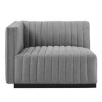 Modway Conjure Channel Tufted Upholstered Fabric Left-Arm Chair by Modway-EEI-5491