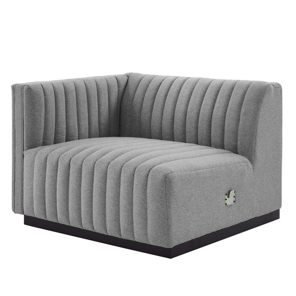 Modway Conjure Channel Tufted Upholstered Fabric Left-Arm Chair by Modway-EEI-5491