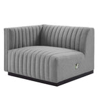 Modway Conjure Channel Tufted Upholstered Fabric Left-Arm Chair by Modway-EEI-5491