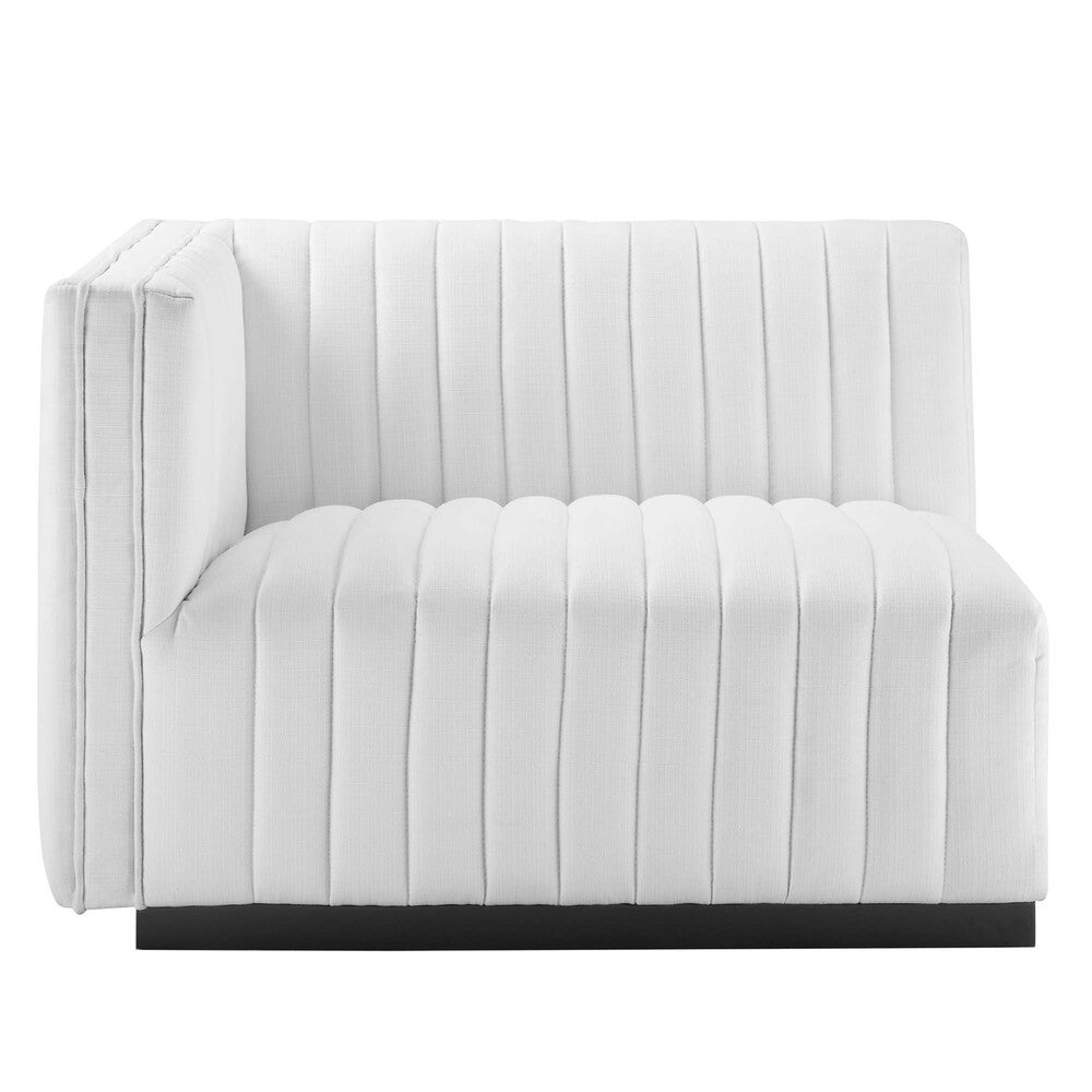 Modway Conjure Channel Tufted Upholstered Fabric Left-Arm Chair by Modway-EEI-5491