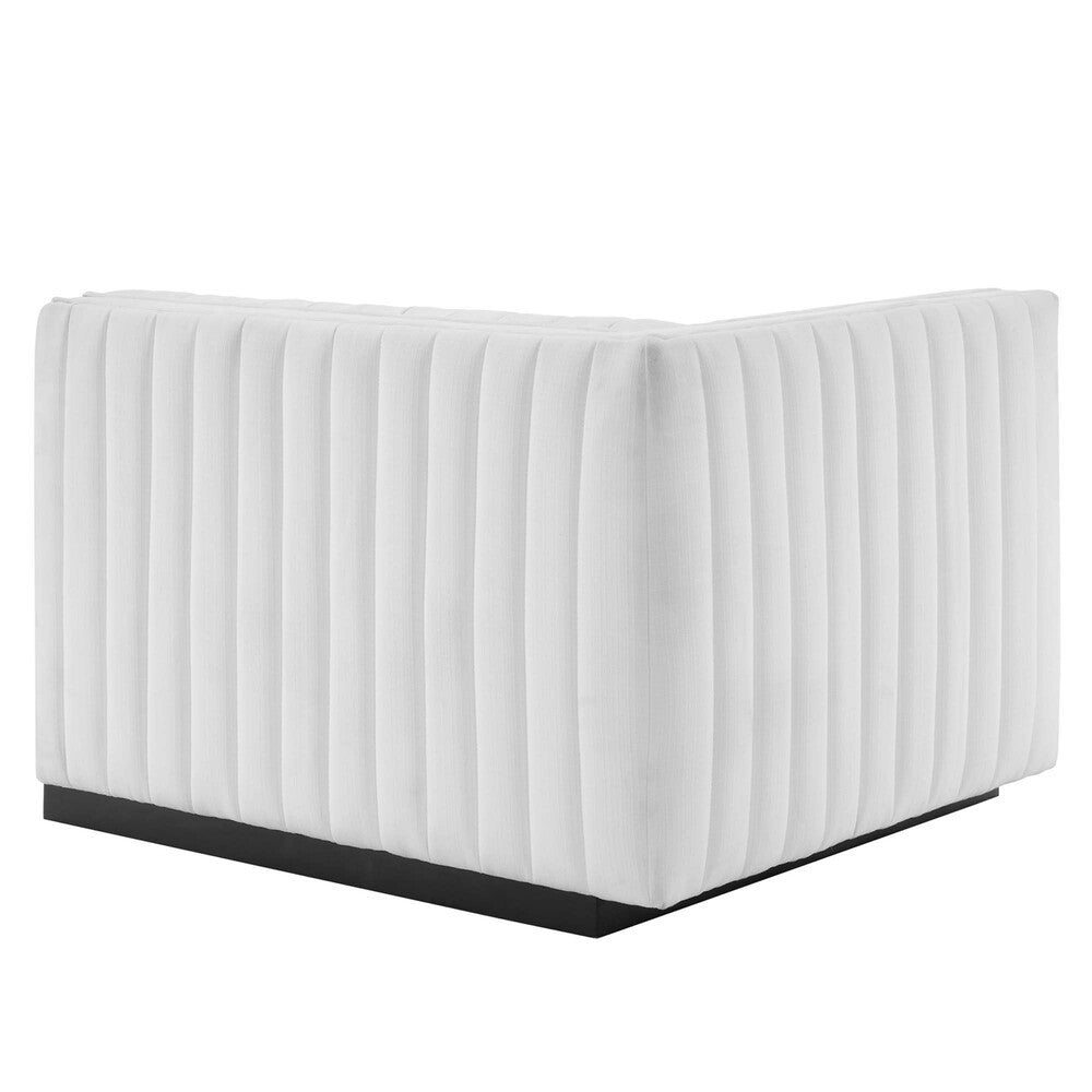 Modway Conjure Channel Tufted Upholstered Fabric Left-Arm Chair by Modway-EEI-5491