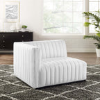 Modway Conjure Channel Tufted Upholstered Fabric Left-Arm Chair by Modway-EEI-5491