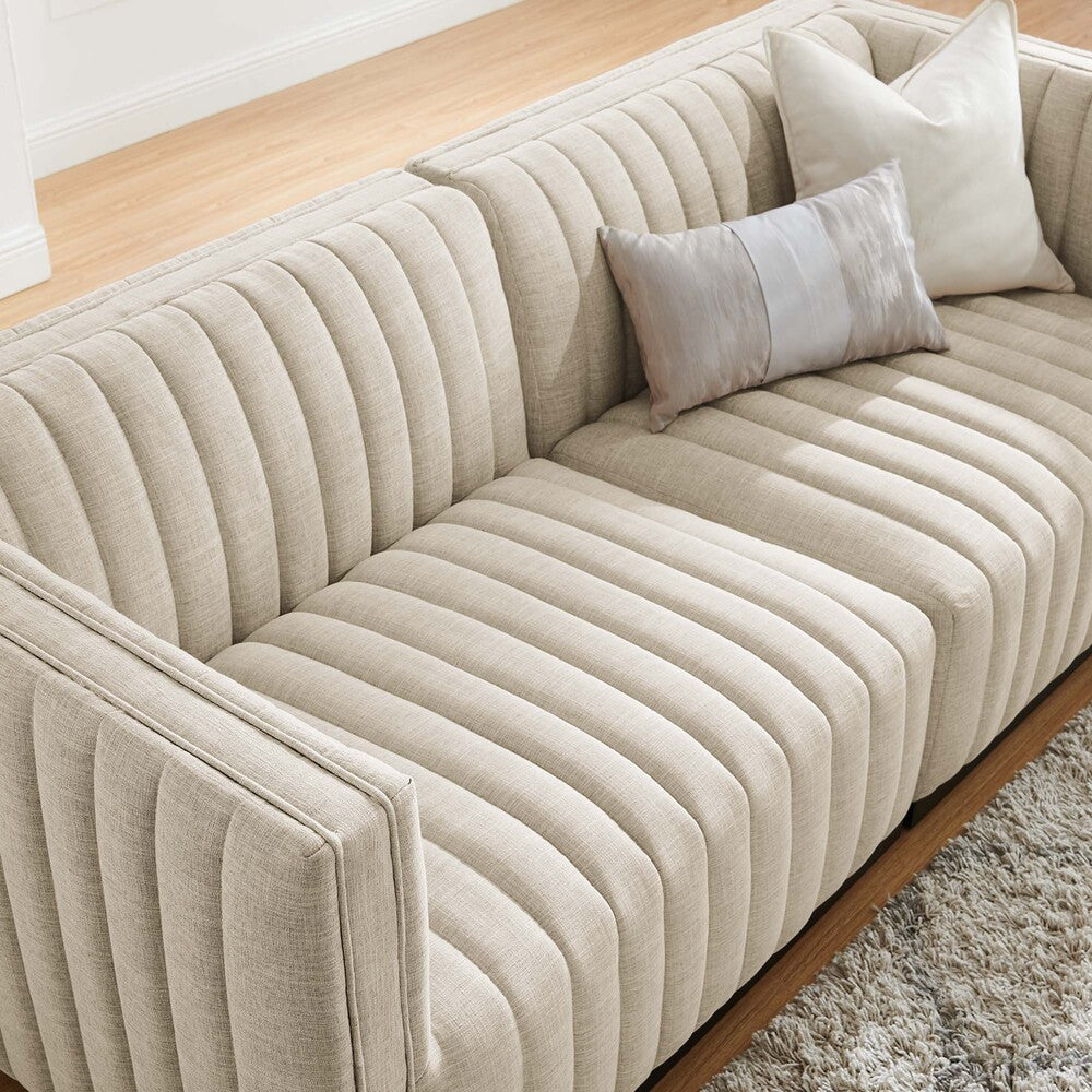 Modway Conjure Channel Tufted Upholstered Fabric Loveseat by Modway-EEI-5786