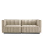 Modway Conjure Channel Tufted Upholstered Fabric Loveseat by Modway-EEI-5786