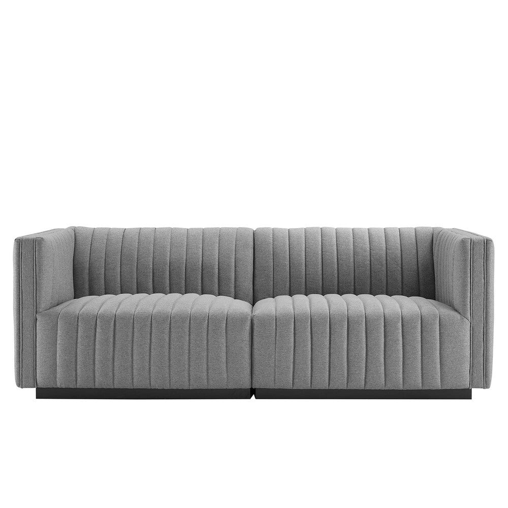 Modway Conjure Channel Tufted Upholstered Fabric Loveseat by Modway-EEI-5786