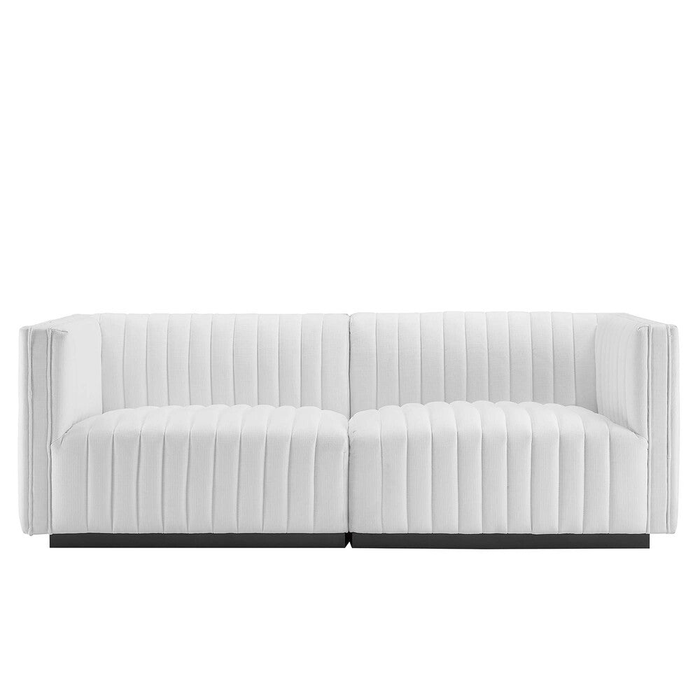 Modway Conjure Channel Tufted Upholstered Fabric Loveseat by Modway-EEI-5786