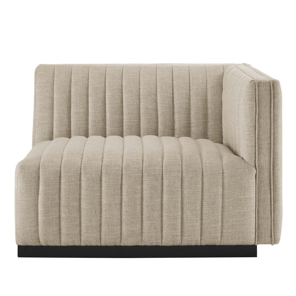 Modway Conjure Channel Tufted Upholstered Fabric Right-Arm Chair by Modway-EEI-5493