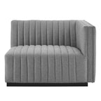Modway Conjure Channel Tufted Upholstered Fabric Right-Arm Chair by Modway-EEI-5493