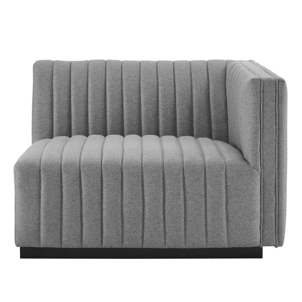 Modway Conjure Channel Tufted Upholstered Fabric Right-Arm Chair by Modway-EEI-5493