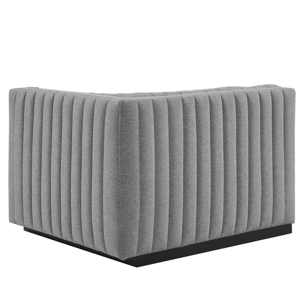 Modway Conjure Channel Tufted Upholstered Fabric Right-Arm Chair by Modway-EEI-5493