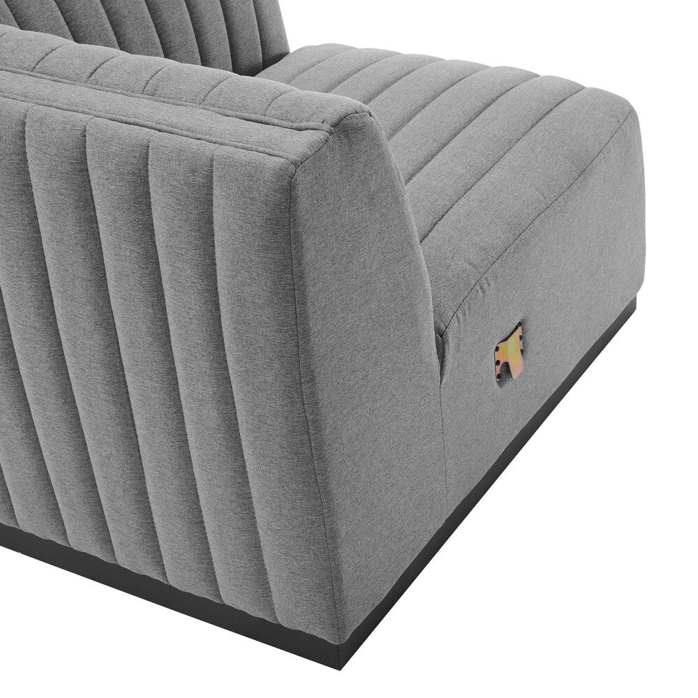 Modway Conjure Channel Tufted Upholstered Fabric Right-Arm Chair by Modway-EEI-5493