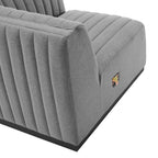 Modway Conjure Channel Tufted Upholstered Fabric Right-Arm Chair by Modway-EEI-5493