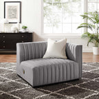 Modway Conjure Channel Tufted Upholstered Fabric Right-Arm Chair by Modway-EEI-5493
