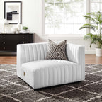 Modway Conjure Channel Tufted Upholstered Fabric Right-Arm Chair by Modway-EEI-5493