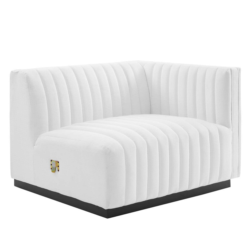 Modway Conjure Channel Tufted Upholstered Fabric Right-Arm Chair by Modway-EEI-5493