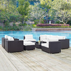 EEI-2169 Convene 10 Piece Outdoor Patio Sectional Set by Modway