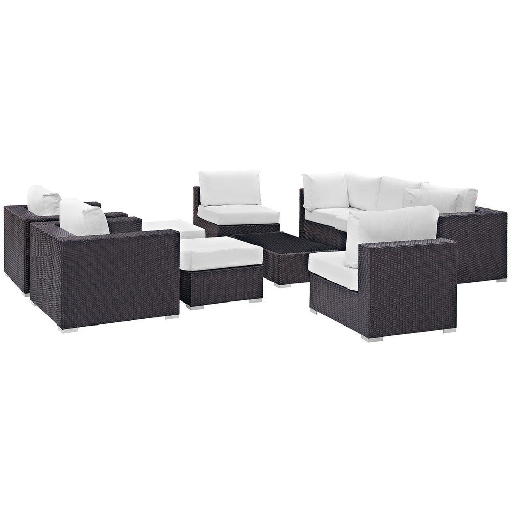 EEI-2169 Convene 10 Piece Outdoor Patio Sectional Set by Modway