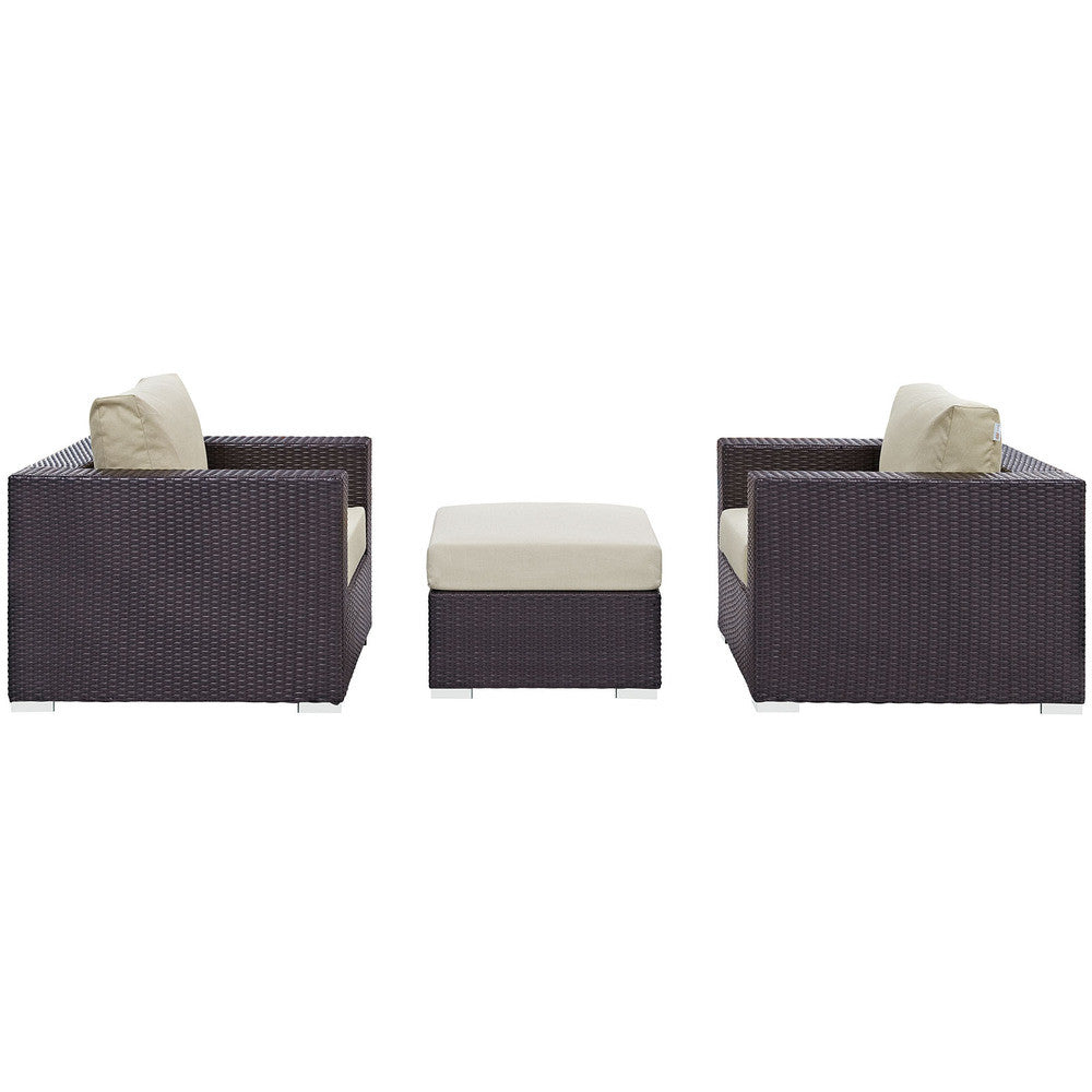 EEI-2174 Convene 3 Piece Outdoor Patio Sofa Set by Modway