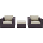 EEI-2174 Convene 3 Piece Outdoor Patio Sofa Set by Modway