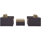 EEI-2174 Convene 3 Piece Outdoor Patio Sofa Set by Modway