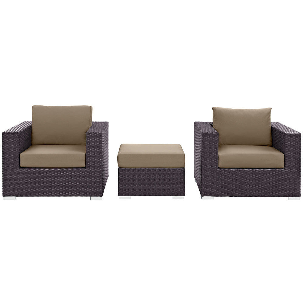 EEI-2174 Convene 3 Piece Outdoor Patio Sofa Set by Modway