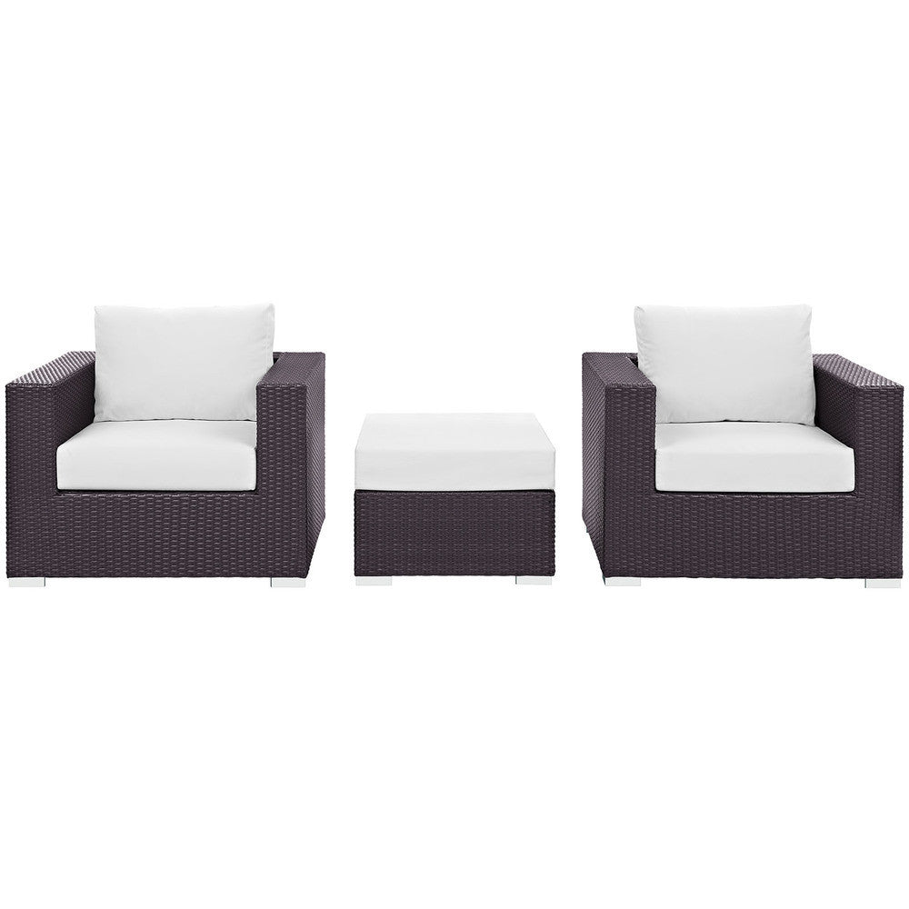 EEI-2174 Convene 3 Piece Outdoor Patio Sofa Set by Modway