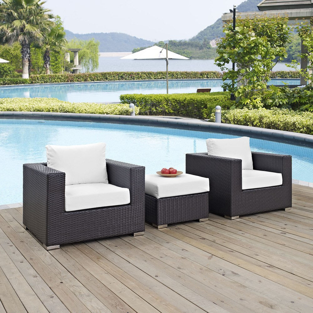 EEI-2174 Convene 3 Piece Outdoor Patio Sofa Set by Modway