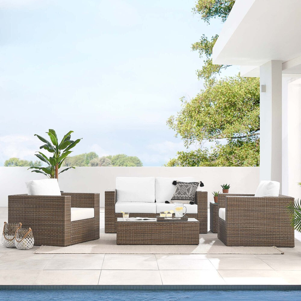 EEI-6328-CAP-WHI Convene 4-Piece Outdoor Patio Furniture Set by Modway