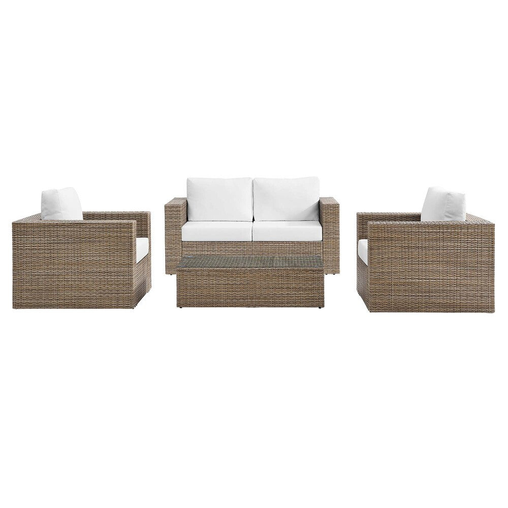EEI-6328-CAP-WHI Convene 4-Piece Outdoor Patio Furniture Set by Modway