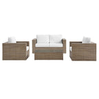EEI-6328-CAP-WHI Convene 4-Piece Outdoor Patio Furniture Set by Modway