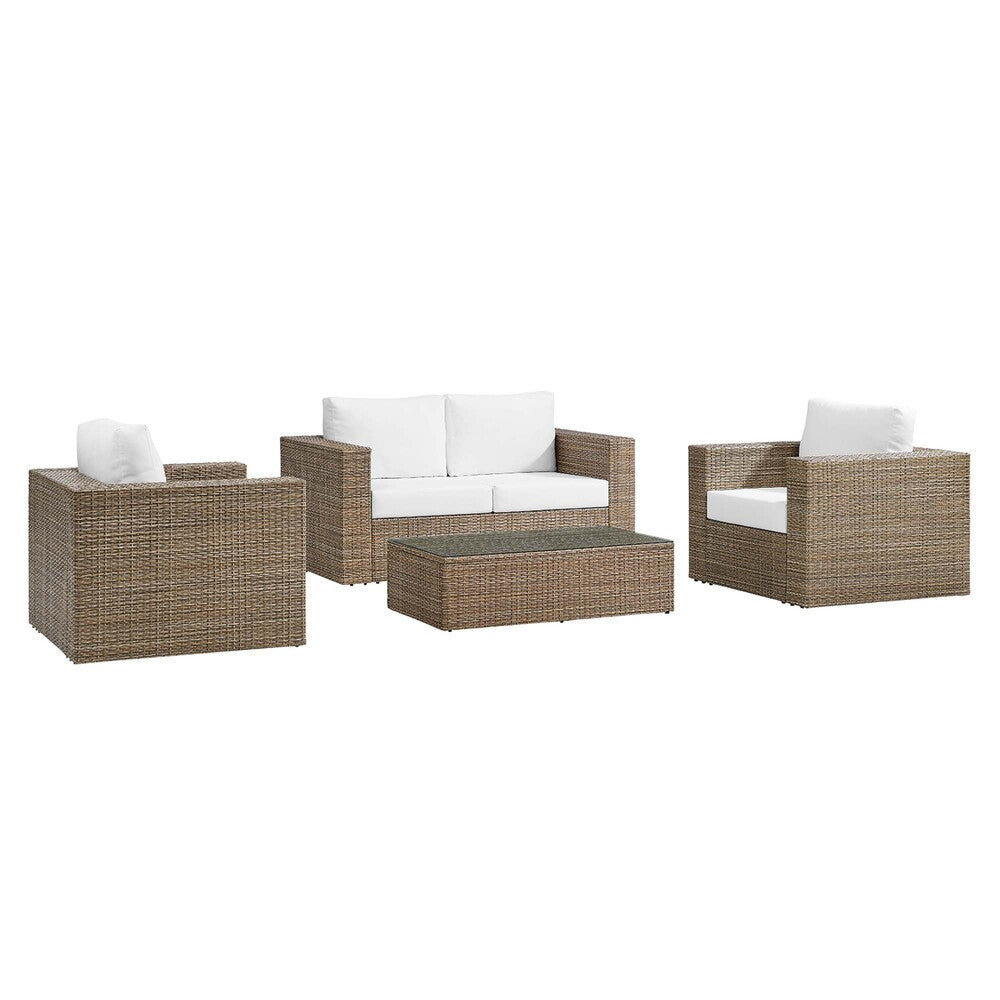 EEI-6328-CAP-WHI Convene 4-Piece Outdoor Patio Furniture Set by Modway