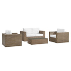 EEI-6328-CAP-WHI Convene 4-Piece Outdoor Patio Furniture Set by Modway