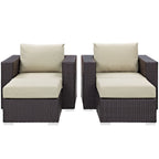EEI-2202 Convene 4 Piece Outdoor Patio Sectional Set by Modway