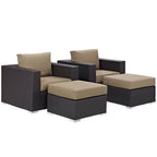 EEI-2202 Convene 4 Piece Outdoor Patio Sectional Set by Modway