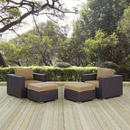 EEI-2202 Convene 4 Piece Outdoor Patio Sectional Set by Modway