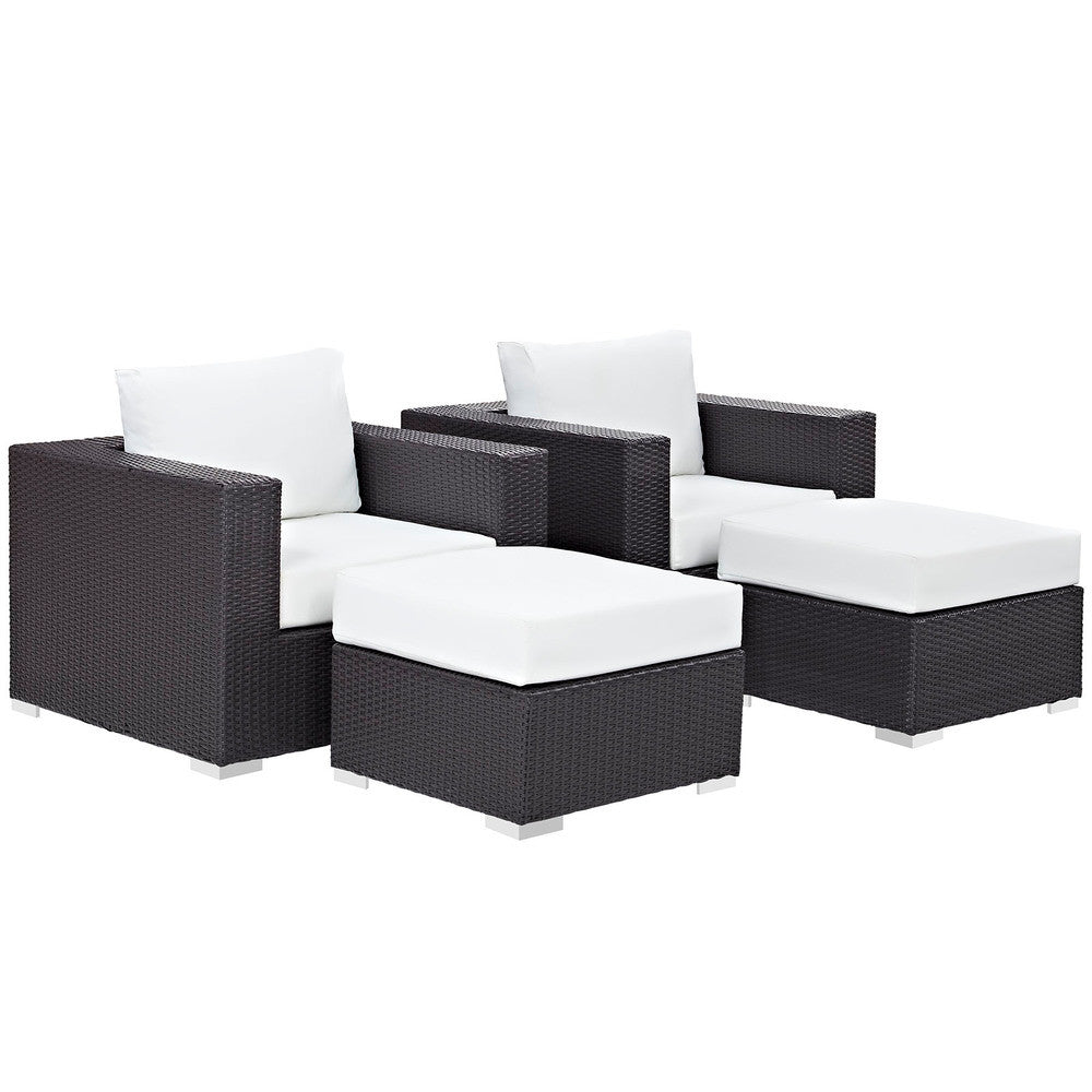 EEI-2202 Convene 4 Piece Outdoor Patio Sectional Set by Modway