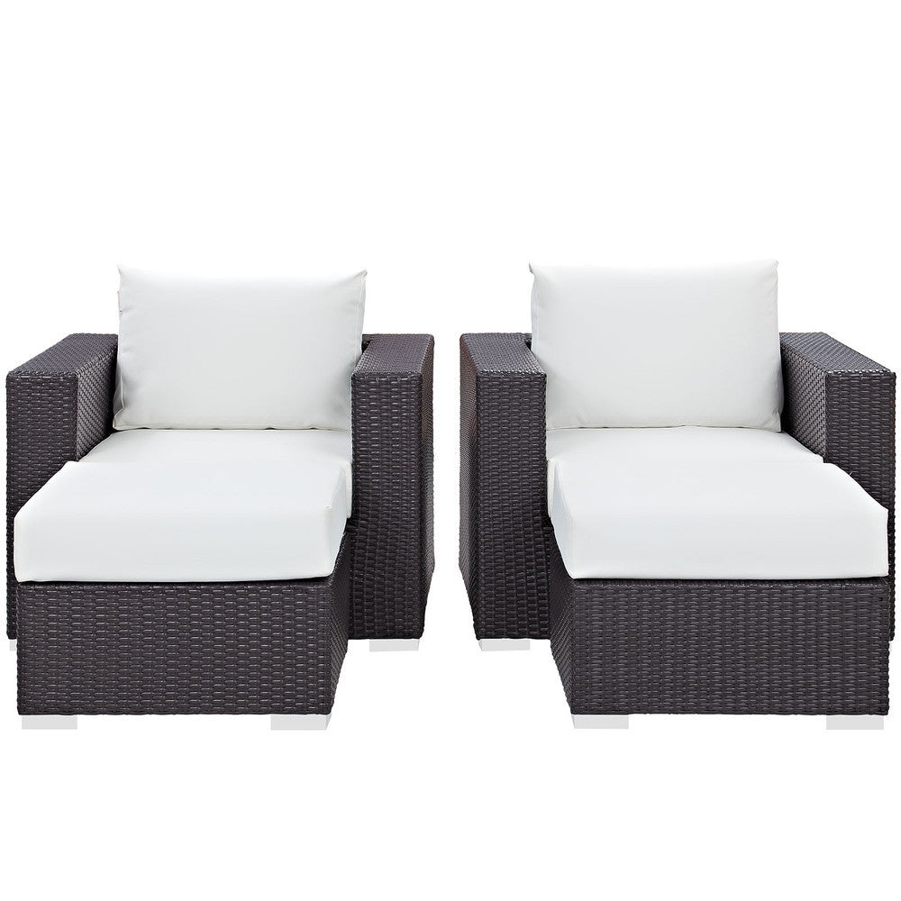 EEI-2202 Convene 4 Piece Outdoor Patio Sectional Set by Modway
