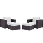 EEI-2202 Convene 4 Piece Outdoor Patio Sectional Set by Modway