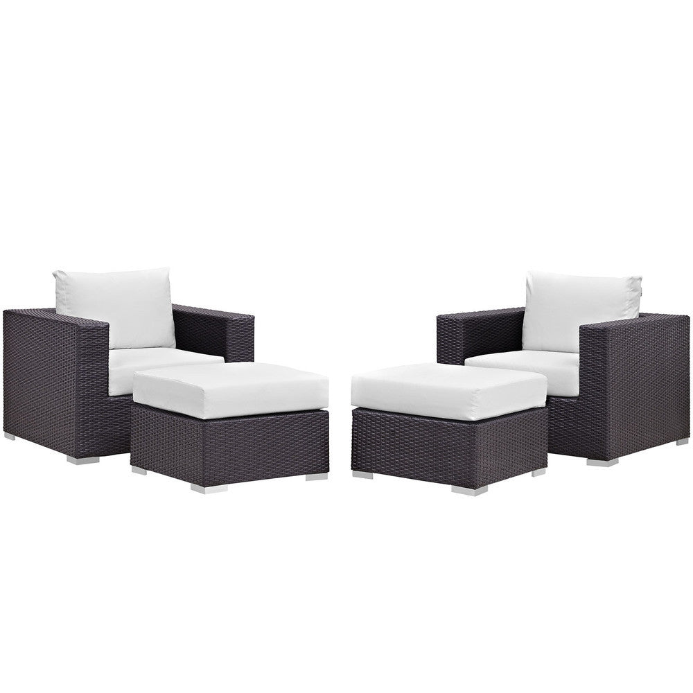 EEI-2202 Convene 4 Piece Outdoor Patio Sectional Set by Modway