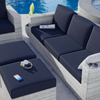 EEI-5451-LGR-NAV Convene 4-Piece Outdoor Patio Set by Modway