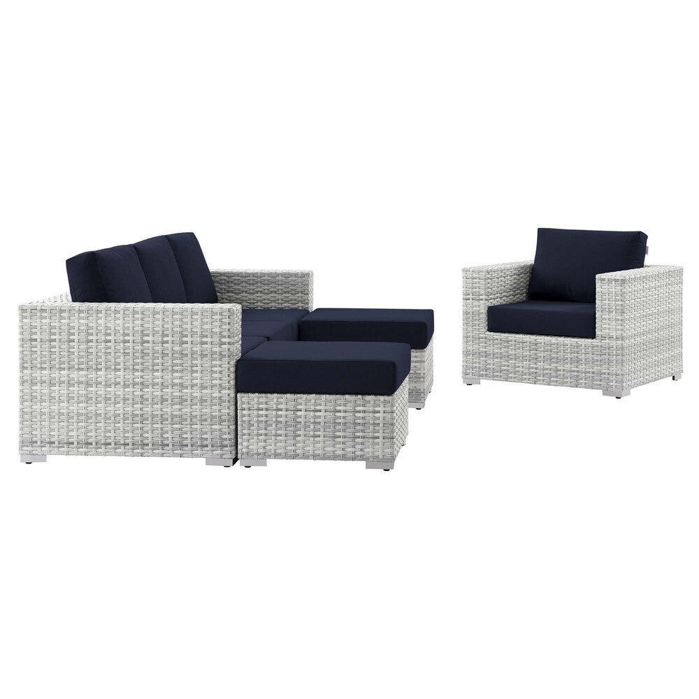 EEI-5451-LGR-NAV Convene 4-Piece Outdoor Patio Set by Modway