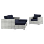 EEI-5451-LGR-NAV Convene 4-Piece Outdoor Patio Set by Modway