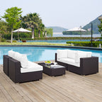 EEI-2163 Convene 5 Piece Outdoor Patio Sectional Set by Modway