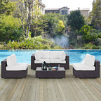 EEI-2163 Convene 5 Piece Outdoor Patio Sectional Set by Modway