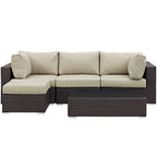 EEI-2172 Convene 5 Piece Outdoor Patio Sectional Set by Modway