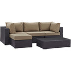 EEI-2172 Convene 5 Piece Outdoor Patio Sectional Set by Modway
